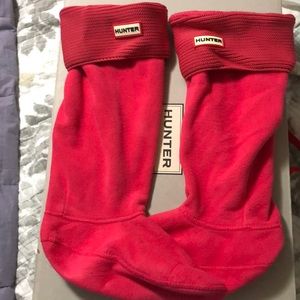 Hunter hot pink knit tall boot socks